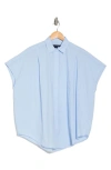 French Connection Cele Rhodes Cotton Poplin Shirt In Chalky Sky Blue