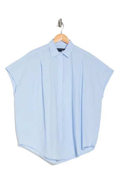 French Connection Cele Rhodes Cotton Poplin Shirt In Blue