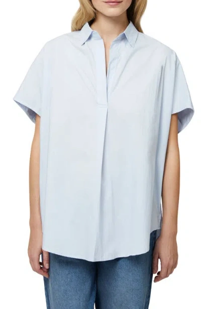 French Connection Cele Rhodes Cotton Poplin Top In Blue