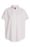 French Connection Cele Rhodes Cotton Poplin Top In Sweet Pink