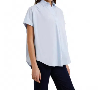 French Connection Cele Rhodes Poplin Shirt In Chalky Sky Blue