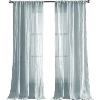 French Connection Charter Crushed Set Of 2 Curtain Panels In Aqua