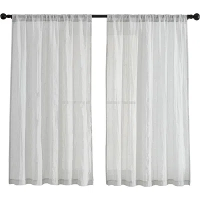 French Connection Charter Crushed Set Of 2 Curtain Panels In Gray