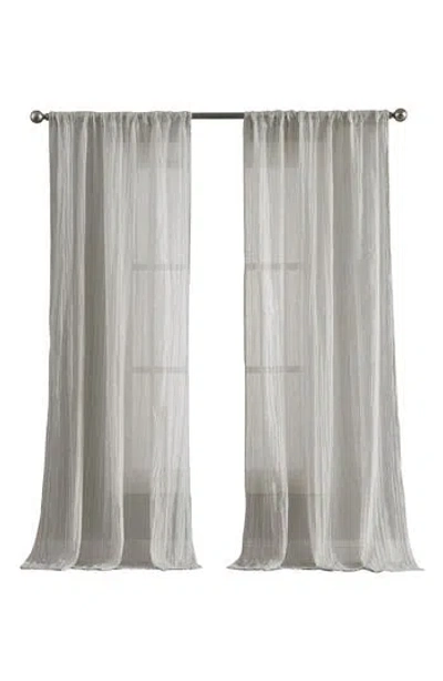 French Connection Charter Crushed Set Of 2 Curtain Panels In Light Grey