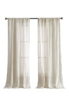 French Connection Charter Crushed Set Of 2 Curtain Panels In Natural