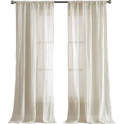 French Connection Charter Crushed Set Of 2 Curtain Panels In Natural