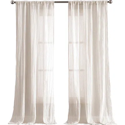 French Connection Charter Crushed Set Of 2 Curtain Panels In Off-white