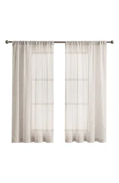 French Connection Charter Crushed Set Of 2 Curtain Panels In Off-white