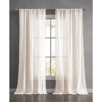 French Connection Charter Crushed Set Of 2 Curtain Panels In Off-white