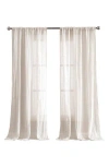 French Connection Charter Crushed Set Of 2 Curtain Panels In White