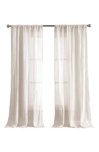French Connection Charter Crushed Set Of 2 Curtain Panels In White