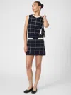 French Connection Check Sleeveless Crew Dress  Dresses In Blue