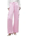 French Connection Chloette Wide Leg Cargo Pants In Strawberry