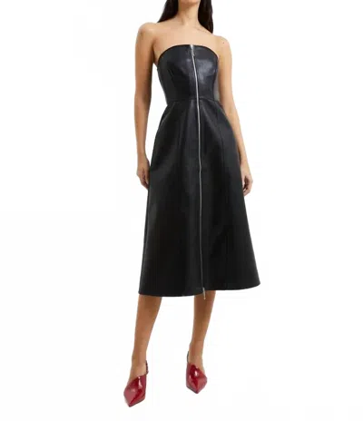 French Connection Claudia Polyurethane Dress In Blackout