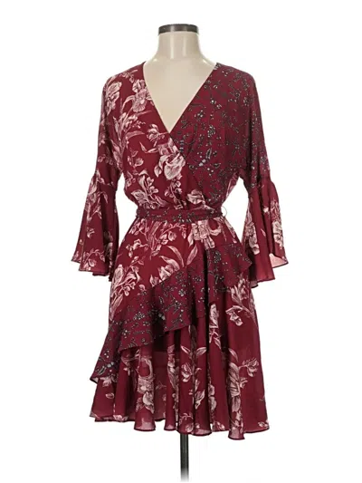 Pre-owned French Connection Cocktail Dress In Burgundy