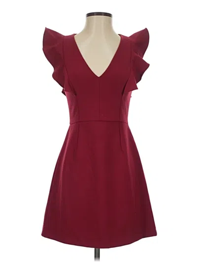 Pre-owned French Connection Cocktail Dress In Burgundy