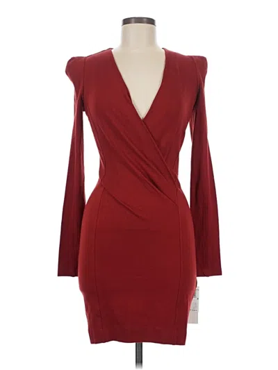 Pre-owned French Connection Cocktail Dress In Burgundy