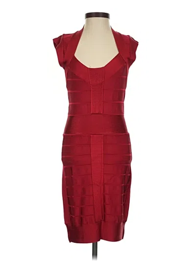 Pre-owned French Connection Cocktail Dress In Burgundy