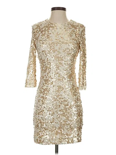 Pre-owned French Connection Cocktail Dress In Gold