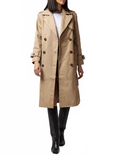 French Connection Coco Twill Trench Coat In Autumn Camel In Brown
