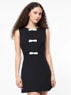 French Connection Azra Bow Front Minidress In Black
