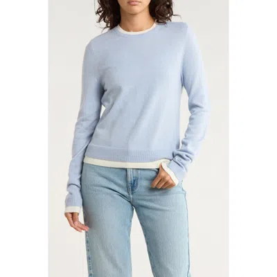 French Connection Contrast Trim Sweater In Blue