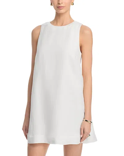 French Connection Cooper Linen Sleeveless Mini Dress In White