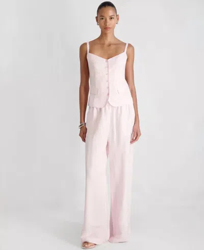 French Connection Cooper Linen Tailored Cami In Pink Icing