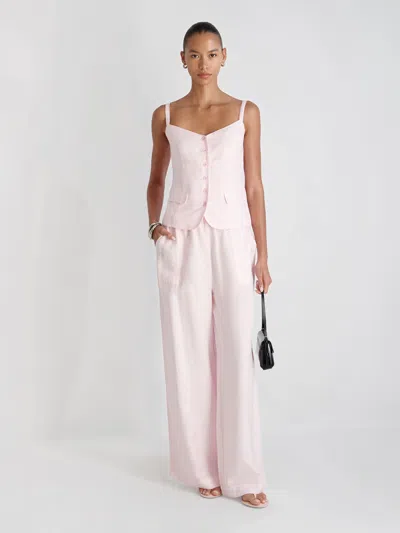 French Connection Cooper Linen Tailored Cami In Pink