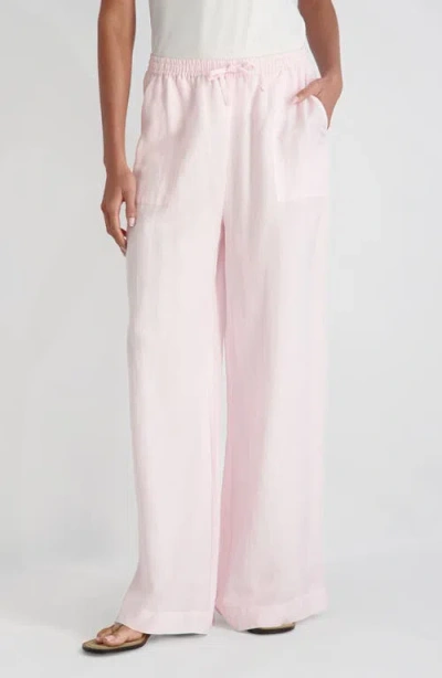 French Connection Cooper Wide Leg Drawstring Pants In Red