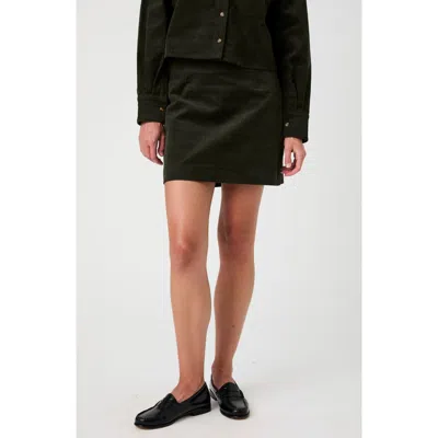 French Connection Corduroy Miniskirt In Green
