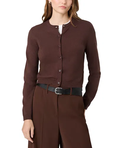 French Connection Cosysoft Fitted Cardigan In Burgundy