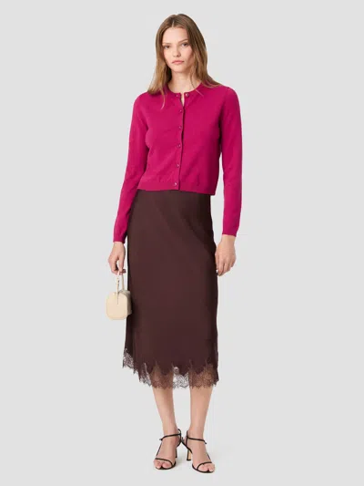 French Connection Cosysoft Fitted Cardigan In Rose Boudoir