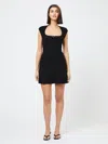 French Connection Cosysoft Flared Minidress In Black