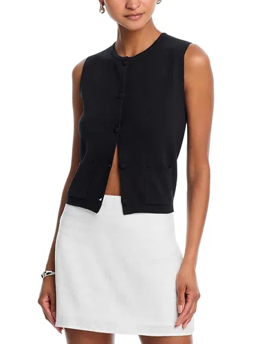 French Connection Cosysoft Knit Vest In Black