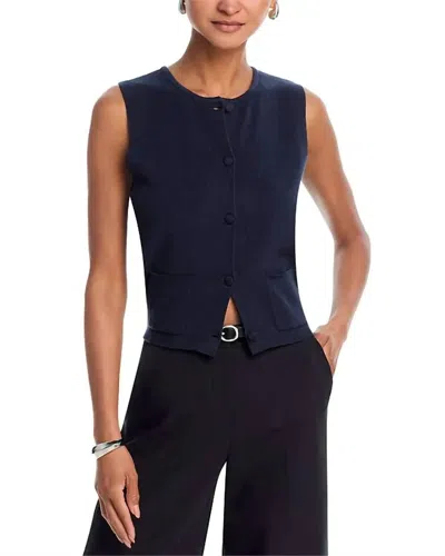 French Connection Cosysoft Knit Vest In Marine In Blue