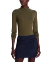 French Connection Cosysoft Mock Neck Sweater In Olive Night