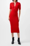 French Connection Women's Cosysoft V-neck Midi Dress In Mars Red