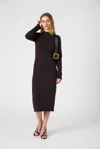 French Connection Cosysoft Side Split Midi Dress  Dresses In Brown