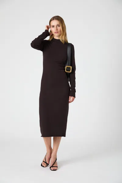 French Connection Cosysoft Side Split Midi Dress  Dresses In Brown