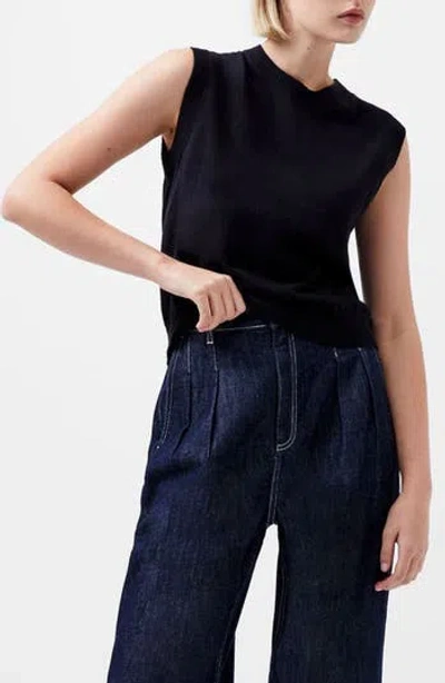 French Connection Cosysoft Sleeveless Sweater In Black