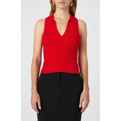 French Connection Cosysoft Sleeveless Sweater In Mars Red