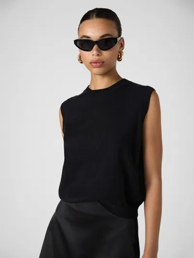 French Connection Cosysoft Sleeveless Sweater Vest  Knitwear In Black