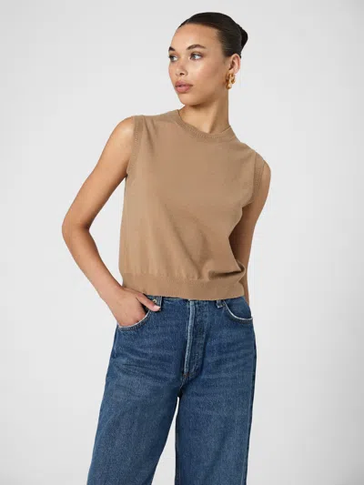 French Connection Cosysoft Sleeveless Sweater In Nude