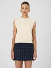 French Connection Women's Cosysoft Crewneck Sweater Vest In Cream