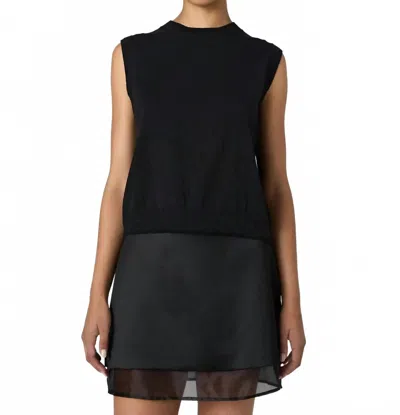 French Connection Cosysoft Sleeveless Vest In Black