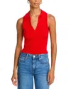 French Connection Cosysoft V-neck Sleeveless Jumper In Mars Red In Mars Red