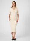 French Connection Cosysoft V Neck Midi Dress  Dresses In Cream