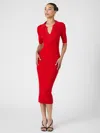 French Connection Women's Cosysoft V-neck Midi Dress In Red