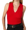 French Connection Cosysoft V-neck Sleeveless Jumper In Mars Red In Multi